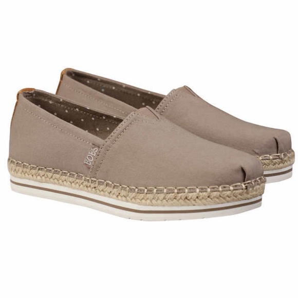 skechers tan slip on shoes